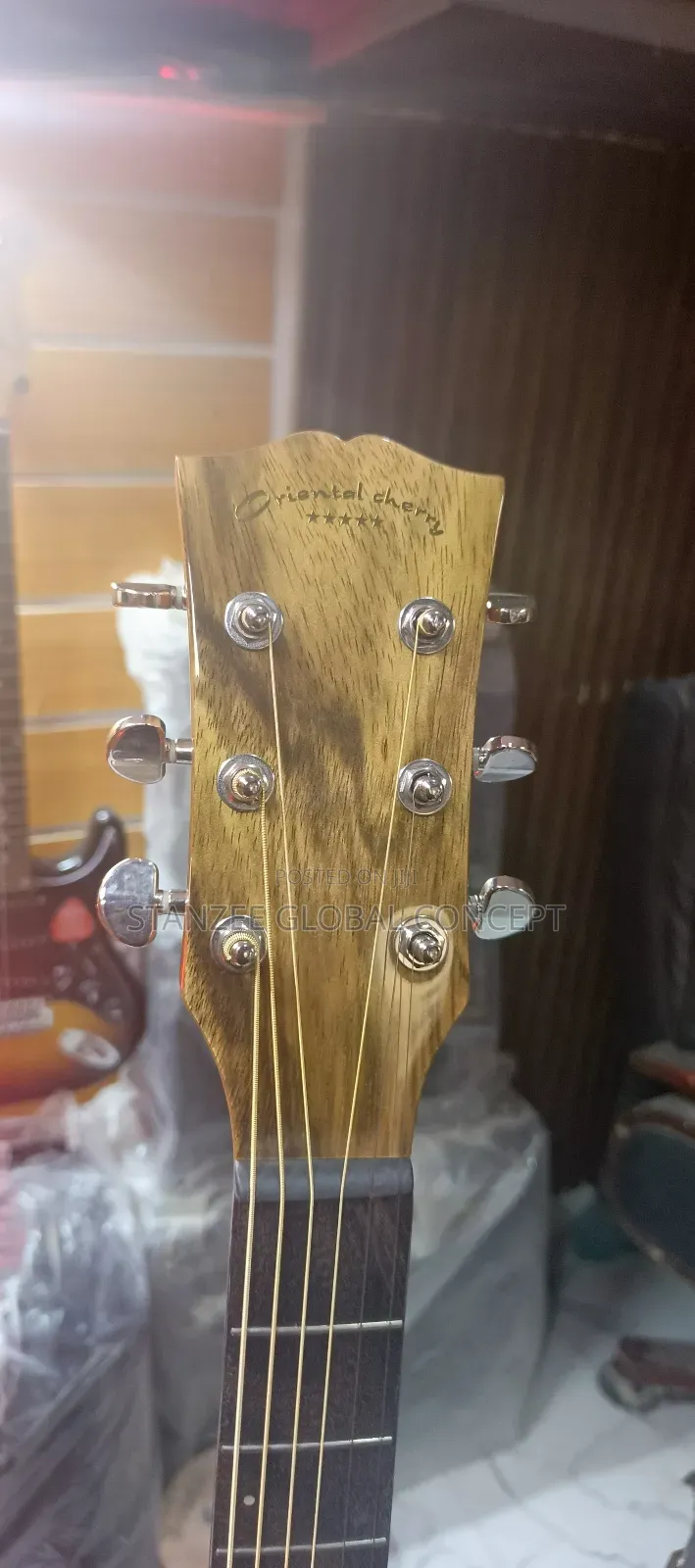Quality Oriental Cherry Semi Acoustic Guitar