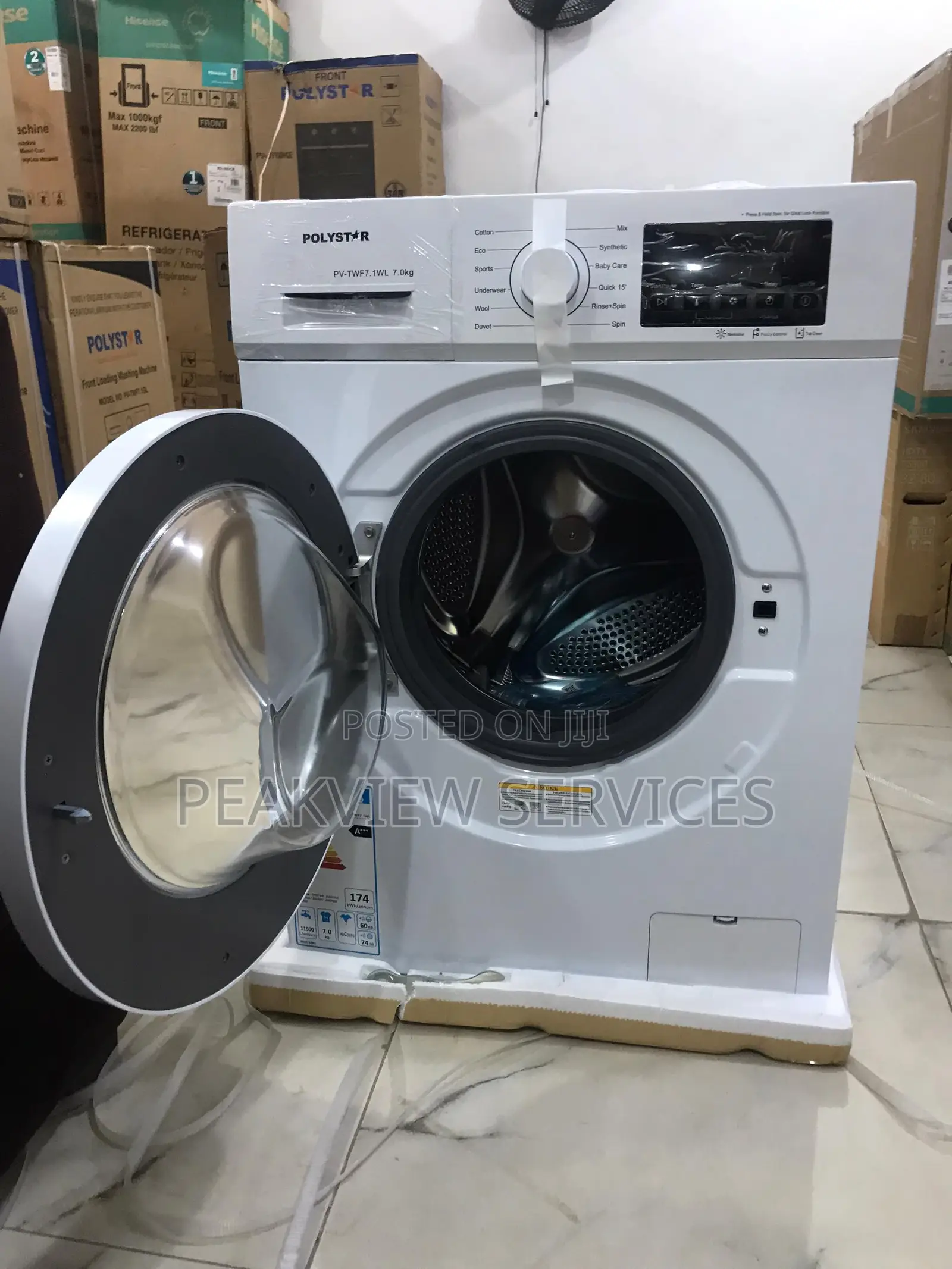 Pv-Twf7-1wl Polystar Front Load Laundry Machine 7kg