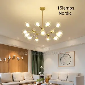 Modern Glass Ball Chandelier Suitable for Kitchen Island Restaurant