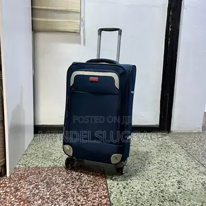 2-Piece Fabric Trolley Luggage Set – Navy Blue