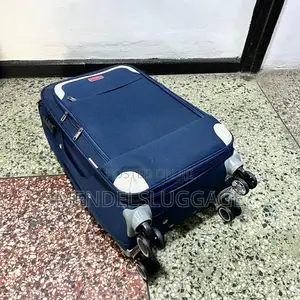 2-Piece Fabric Trolley Luggage Set – Navy Blue