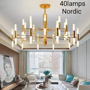 Luxury Multi-Head Branch Design Ceiling Chandelier Gold/