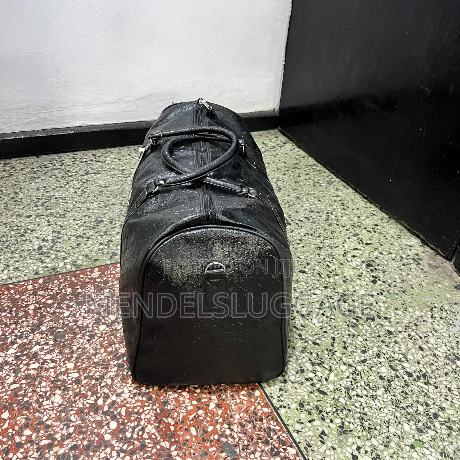 Premium Black Monogram Travel Duffel Bag – Large Size