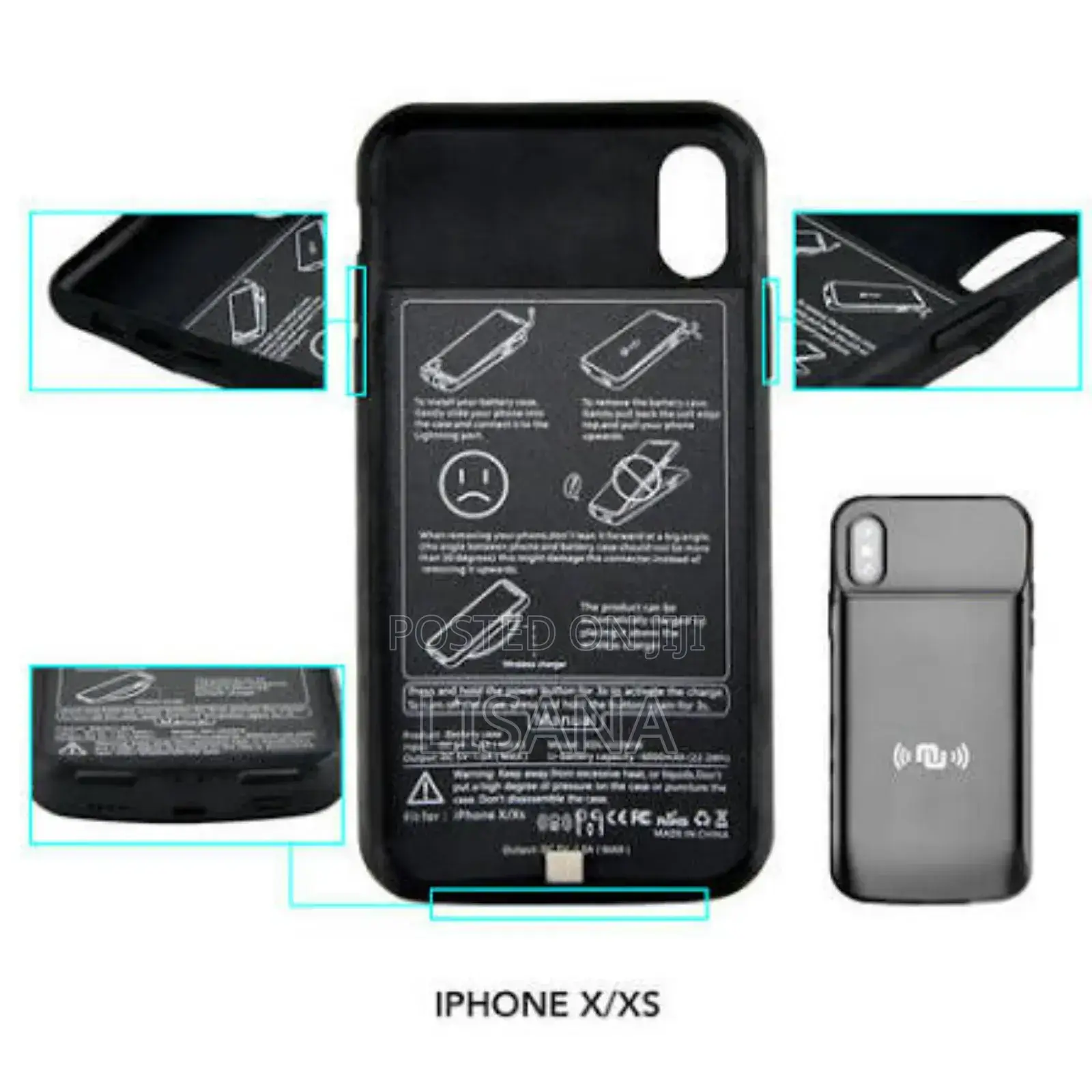 Battery Case For iPhone X – Xs – 6200mah | Black
