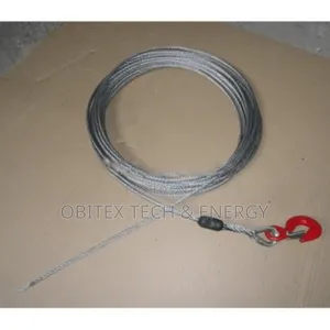 5mm Galvanized Steel Wire Rope Winch Cable With Safety Hook – Heavy Du