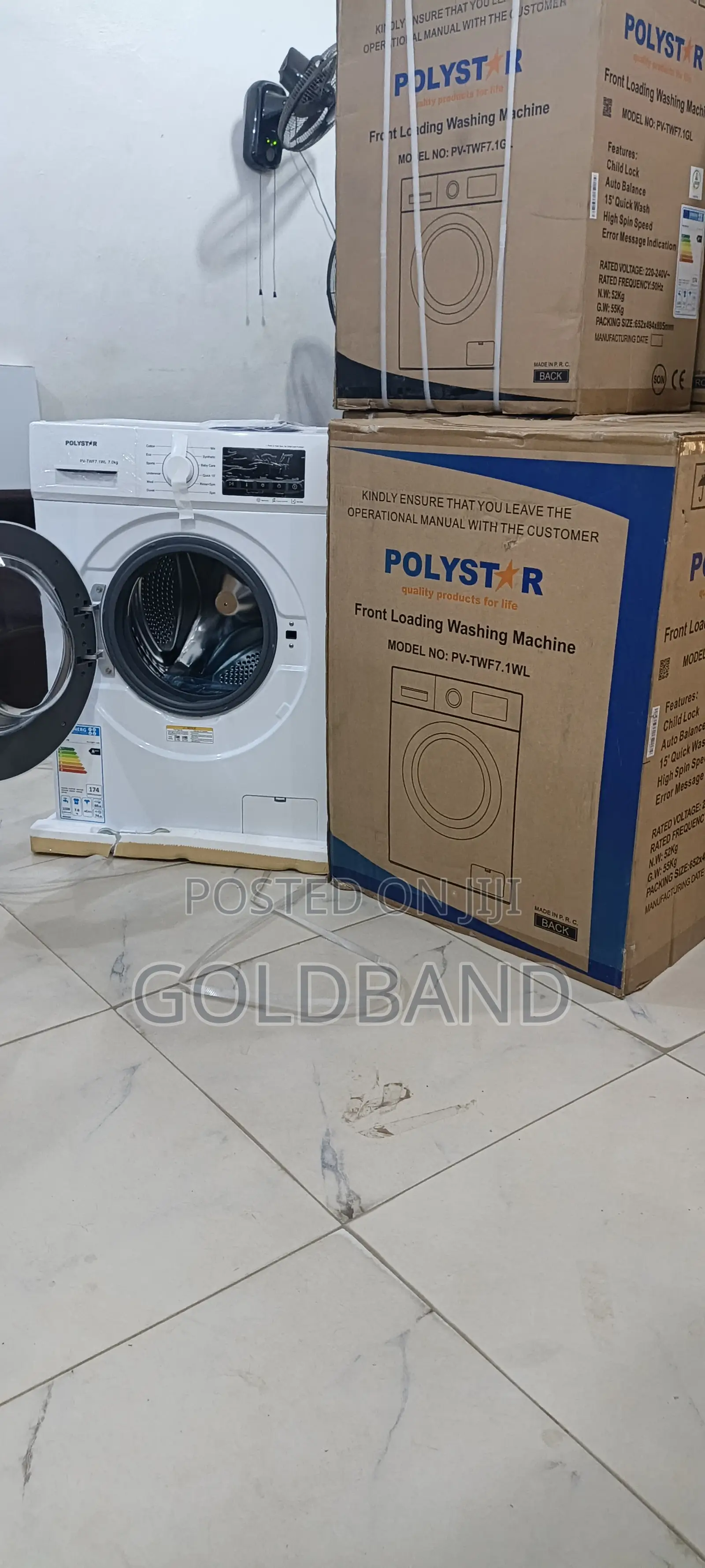 Polystar Pv-Twf7.1gl-Inv Front Load Washer With Sleek Design