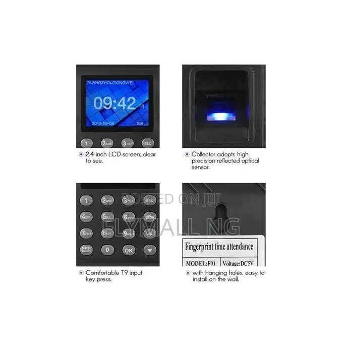 Fingerprint Time Clock Biometric Attendance Machine Identification