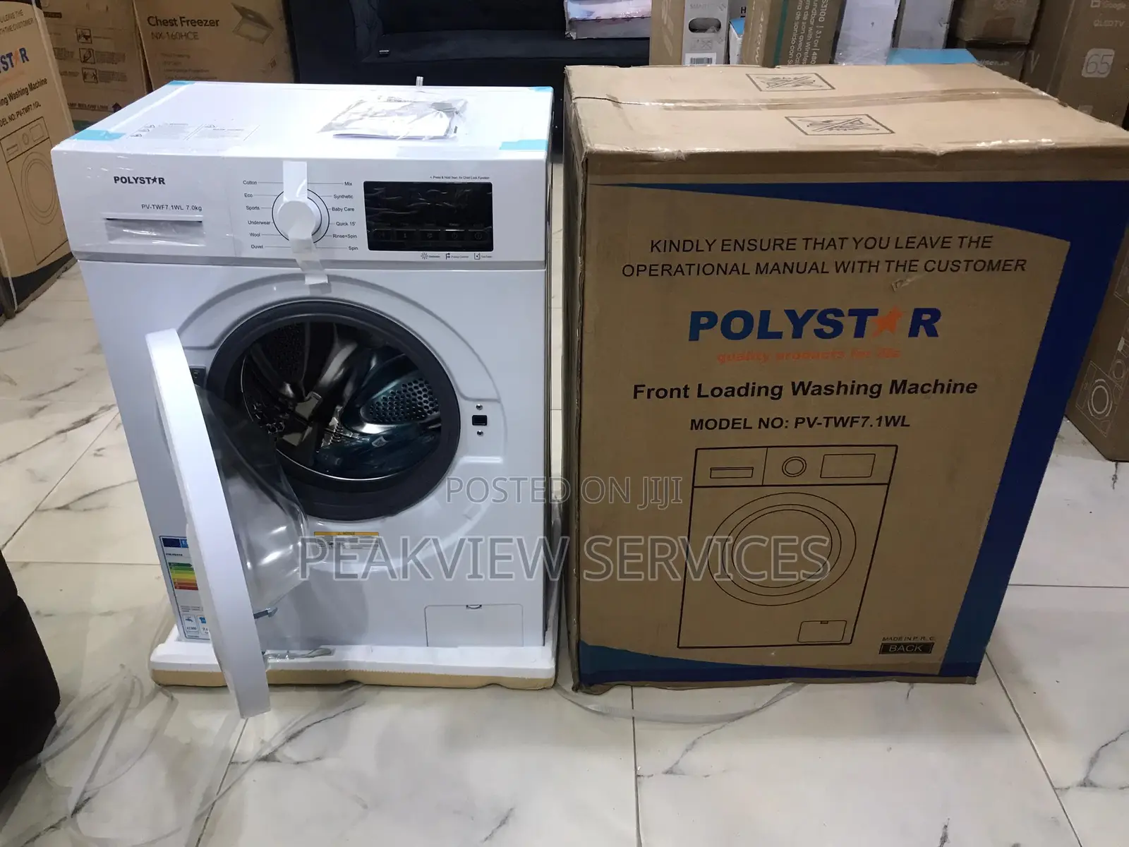 7kg Polystar Front Washer Model Pv-Twf7-1wl