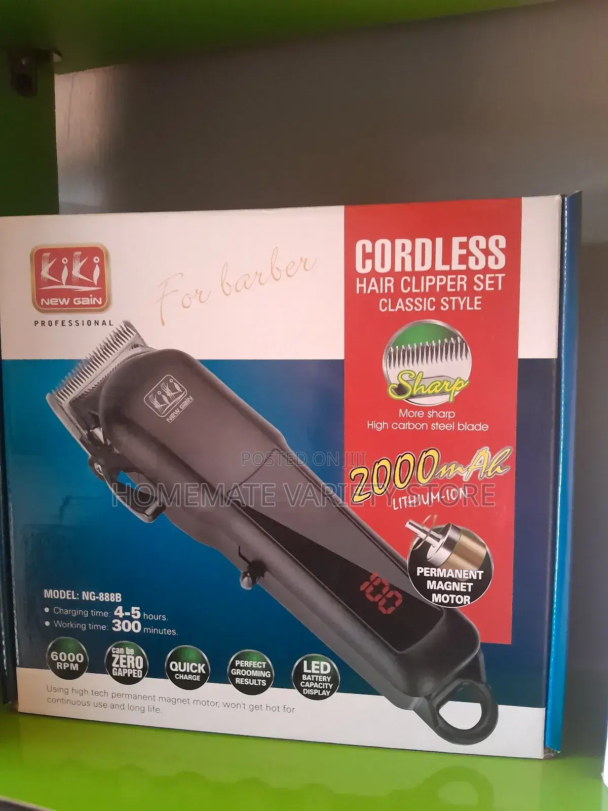 Kiki Rechargeable Men Digital Hair Clipper