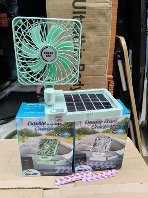 Double Head Solar/Type-C Charging Fan