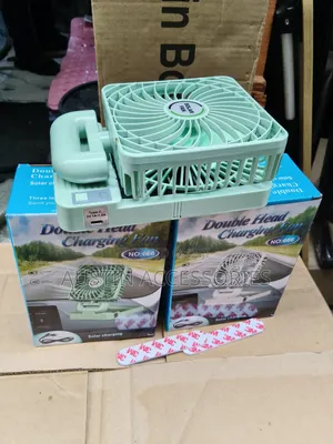 Double Head Solar/Type-C Charging Fan