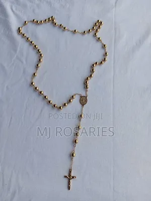 Gold Catholic Rosary With Crucifix – Strong Elegant