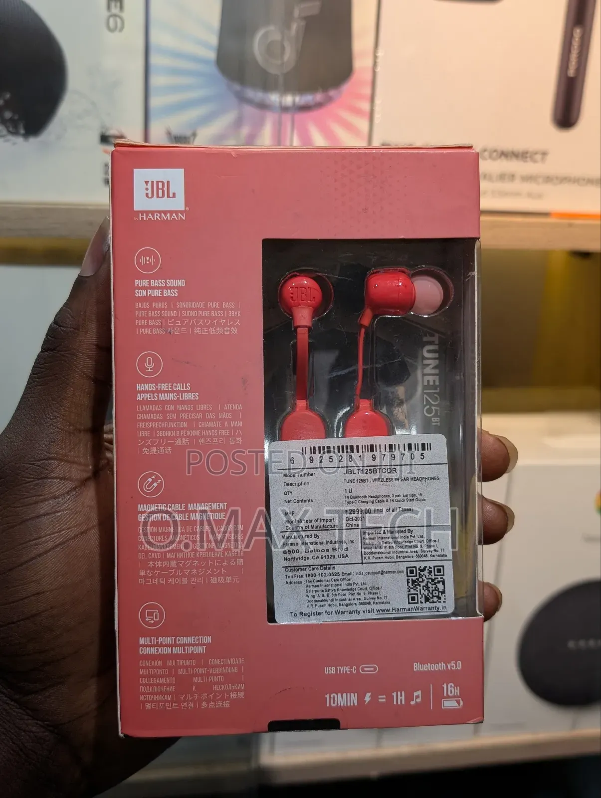 Jbl Tune 125 Bluetooth Earphone