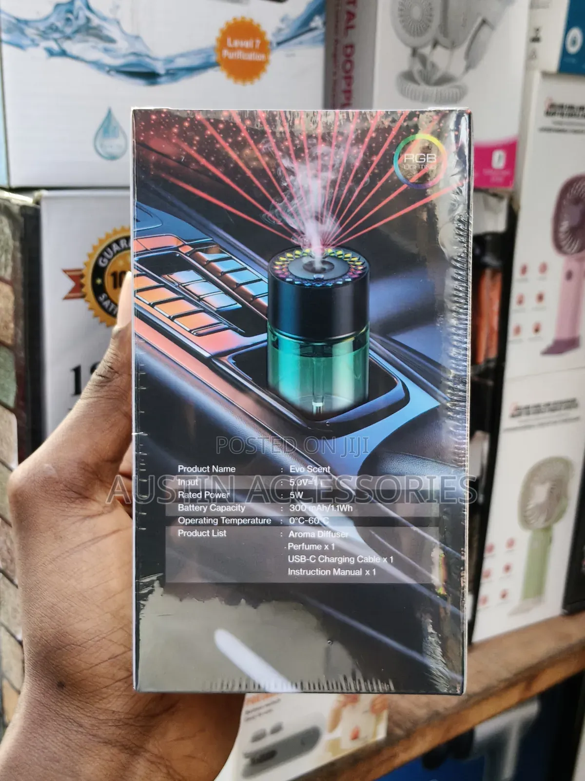 Evo Scent Rechargeable Aroma Diffuser (Comes With Full Oil), for Cars