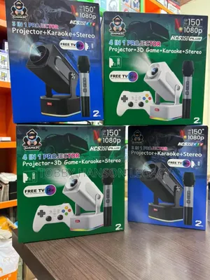 4 In1 Projector 3d Games + Karaoke + Stereo Projector (Green Box)