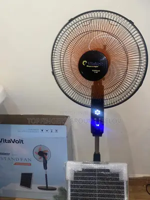 16 Inch Ac/Dc Vitavolt 3 In 1 Rechargeable Solar Fan -with Remote
