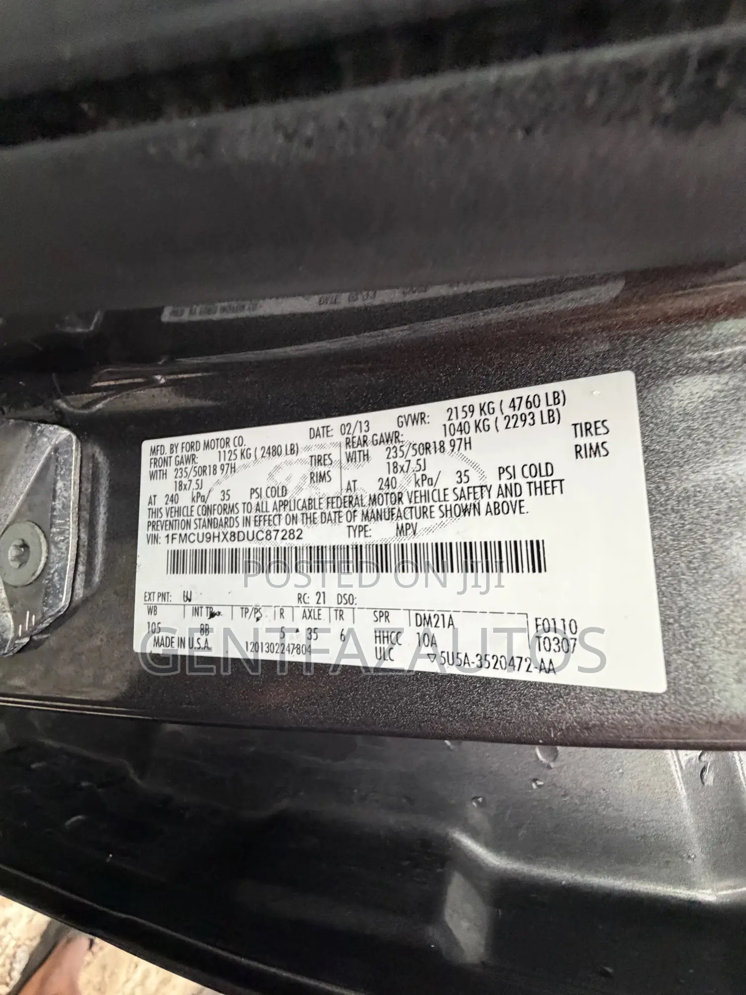 Ford Escape SEL 2013 Gray