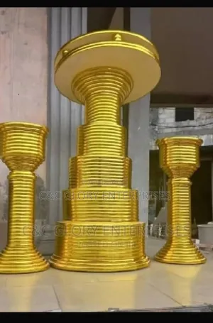 Church Pulpit Only (Golden) Without Flower Vase