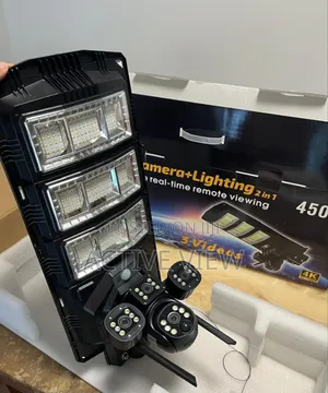 Street Light With 3lens CCTV Camera
