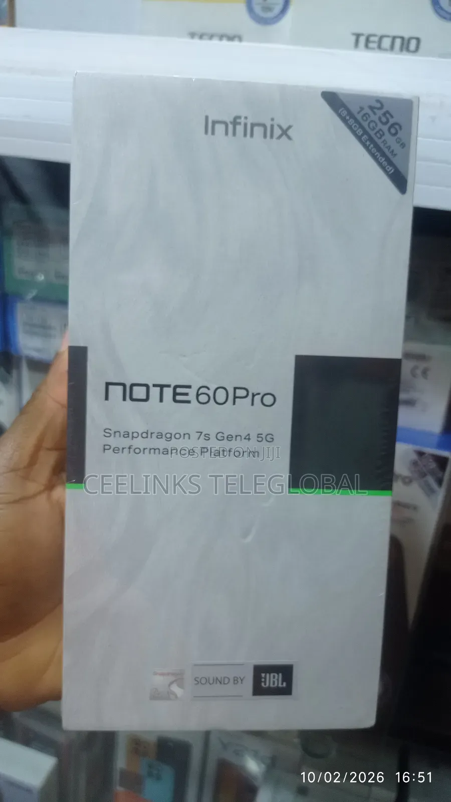New Infinix Hot 60 Pro 256 GB Black