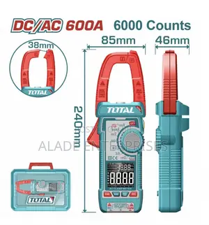 Total Dciac Clamp Meter 600a, Trms 6000 Counts With Temperature