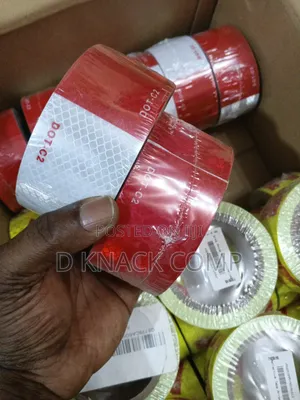 White & Red Safety Night Reflective Strong Adhesive Tape