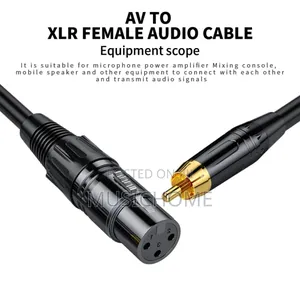 5m Noiseless Xlr To Rca Audio Cable
