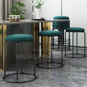 Gray Stainless Padded Side Stool