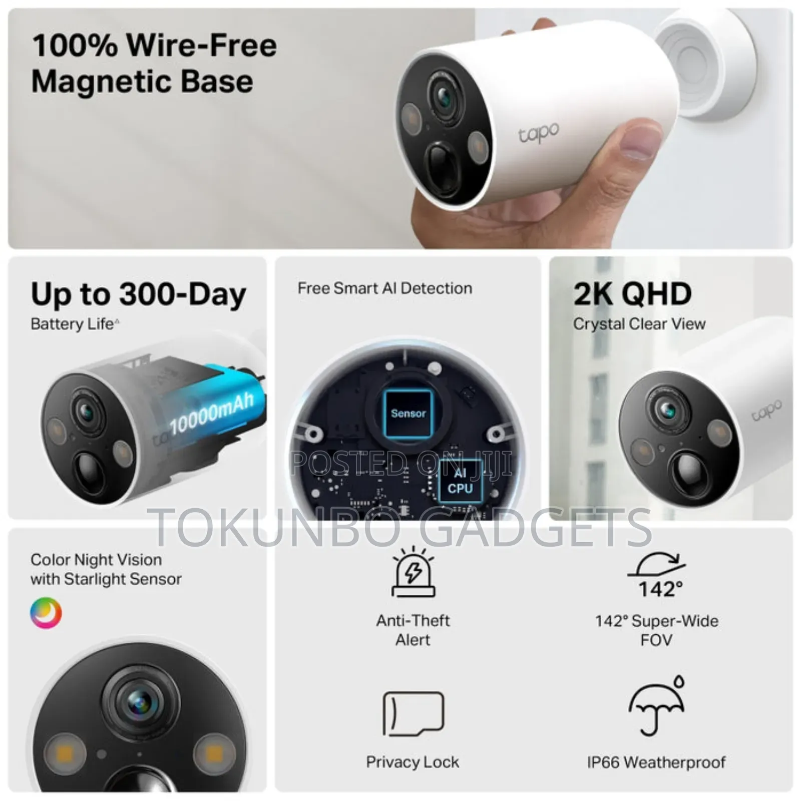 Tapo C425(2-Pack) | Battery-Powered Outdoor Security Camera