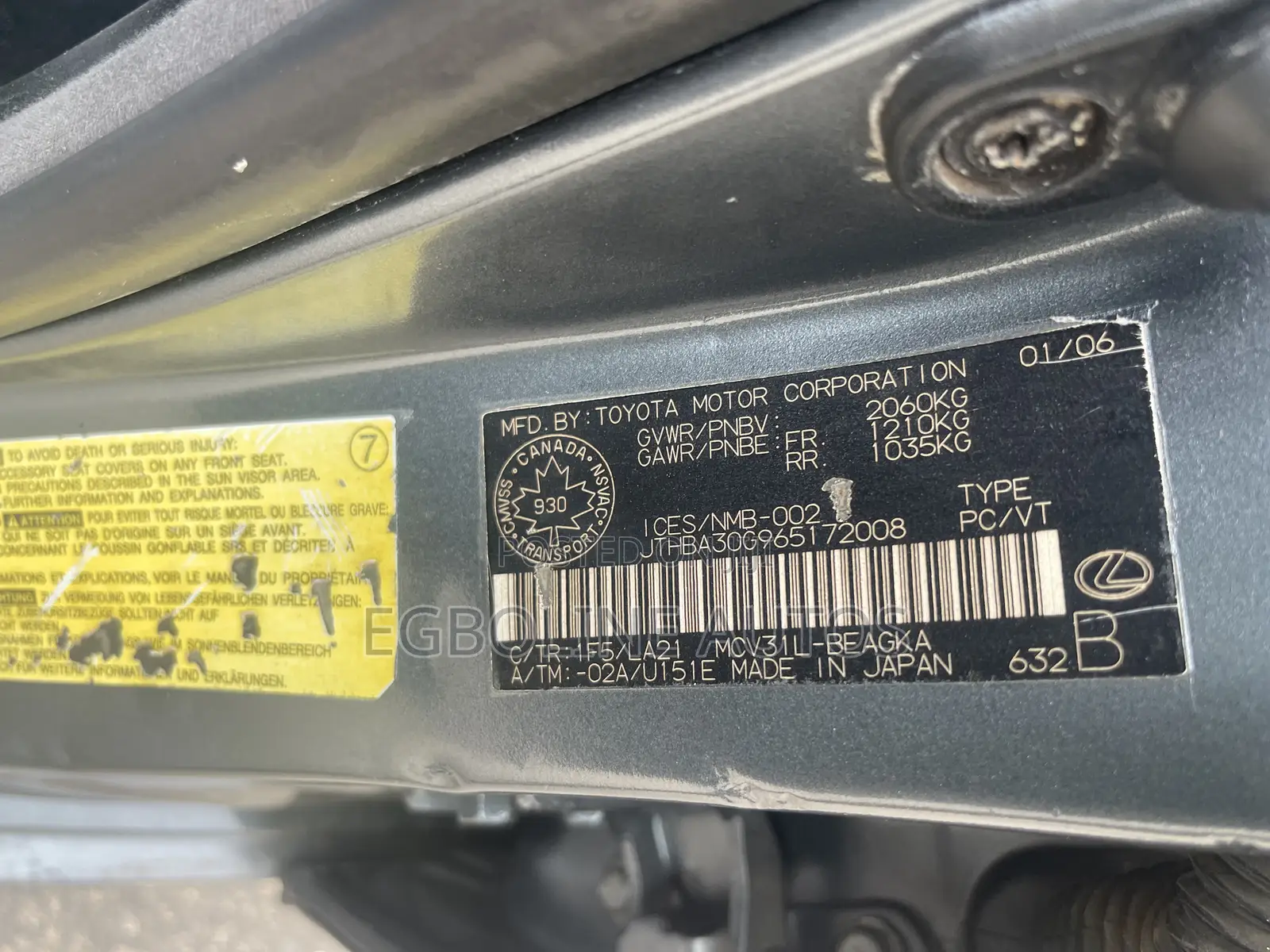 Lexus ES 330 2006 Gray