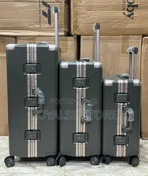 King Premium Set Hard Sided Aluminum Luggage Suitcase