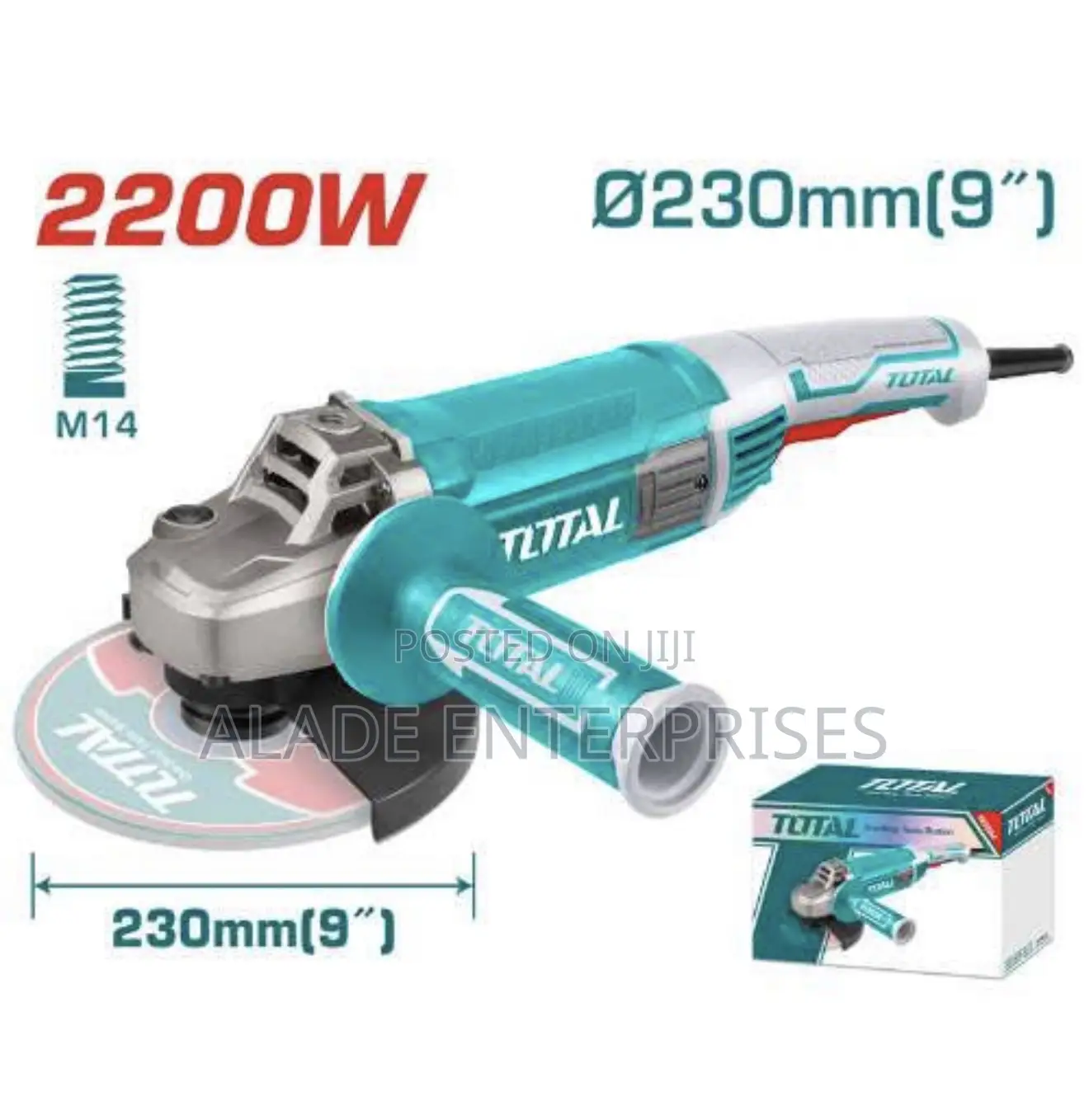Total Angle Grinder 2200w 230mm Tg12223026