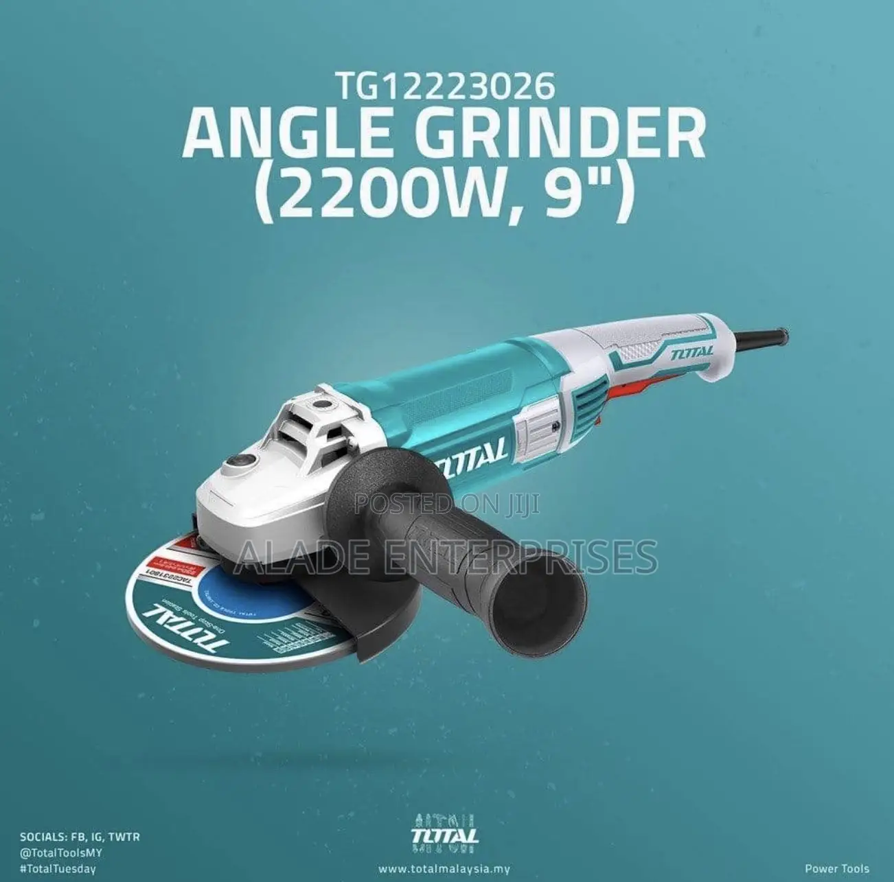 Total Angle Grinder 2200w 230mm Tg12223026