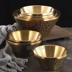 304 Quality Stainless Steel Hammered Double Wall Insulated Bowl
