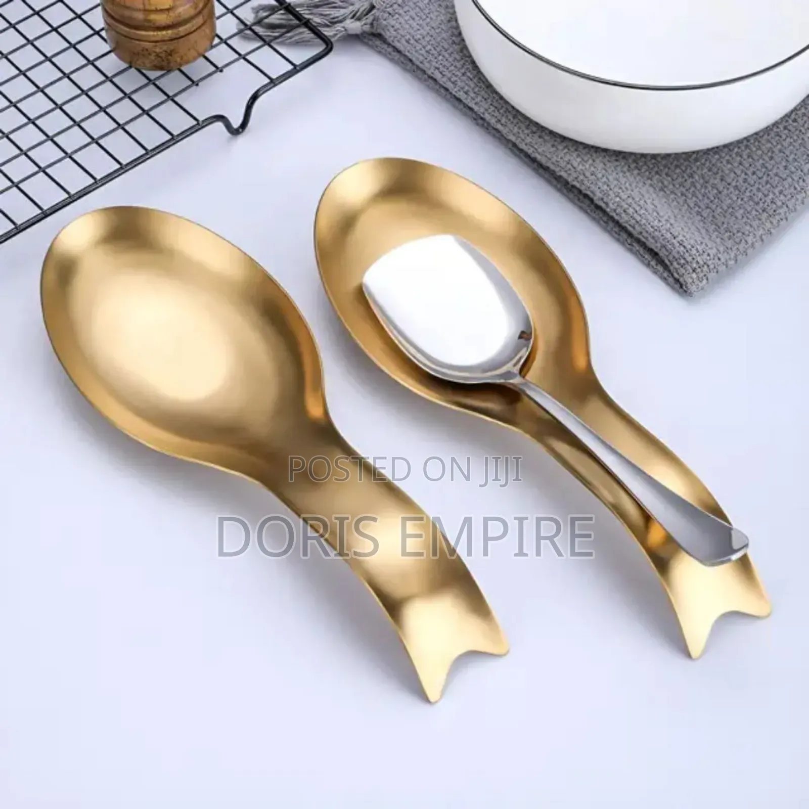 Stainless Steel Quality Spoon Rest
Gold.