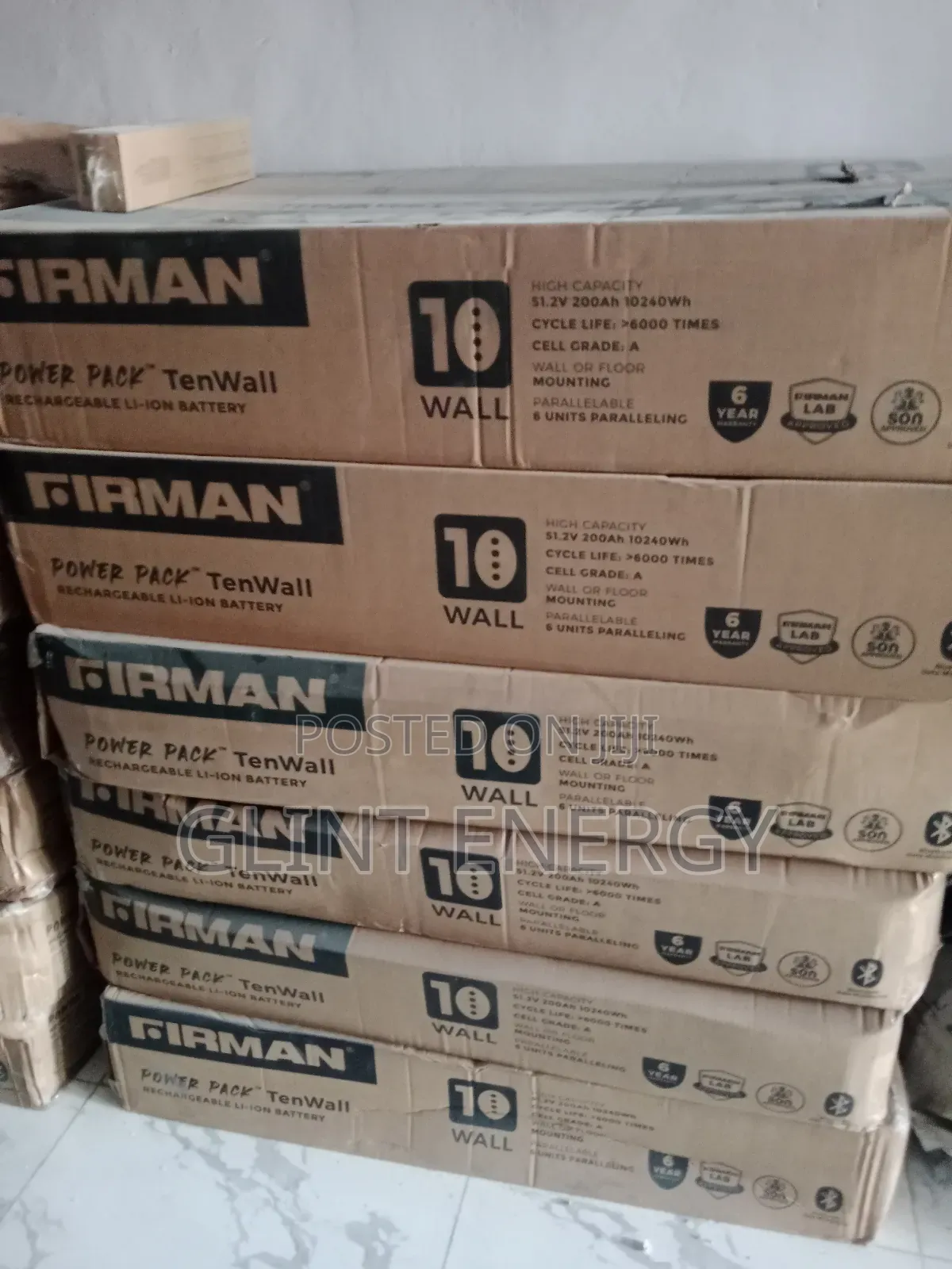 10kwh 51.2v Firman Lithium Iron Batteries