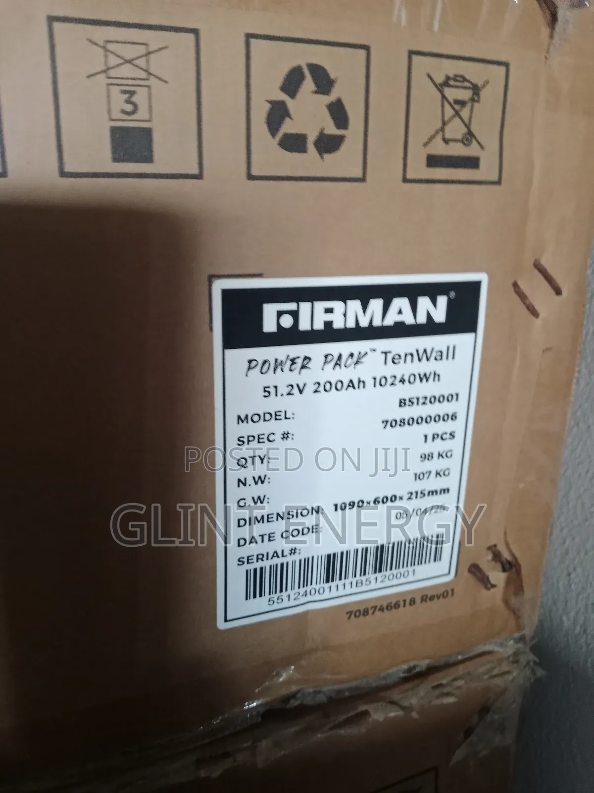 10kwh 51.2v Firman Lithium Iron Batteries