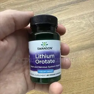 Swanson, Lithium Orotate, 5 Mg, 60 Veggie Capsules