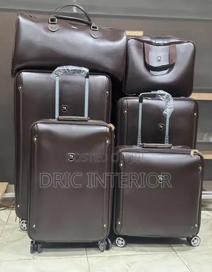 6pcs Set Luxury Leather Luggage Traveling Bag