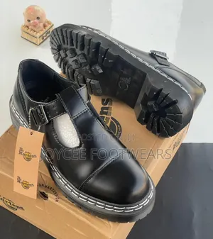 Dr Martin Dull Leather Shoe Sandal Lace Up With Transparent Sole