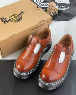 Versace Original Dull Leather Shoe Brown With Transparent Sole