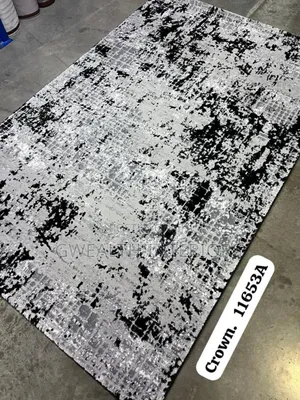 White Gray and Black Turkish Center Rugs