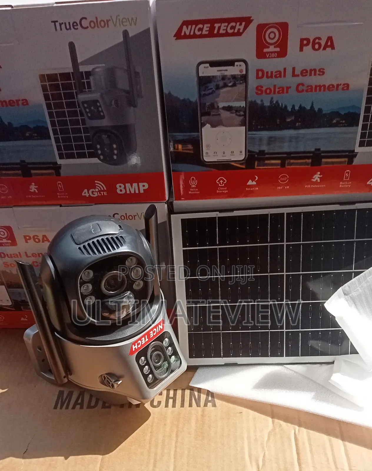 PTZ Solar Powered CCTV Camera 8mp Sim