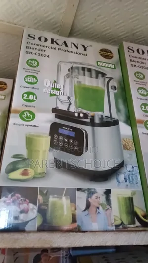 Sokany Multi Purpose High Quality Quiet Blender - 2l Capacity 8000w