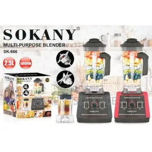 Sokany Multi-purpose 2.5l Blender 5000w With Extra Mill Jar