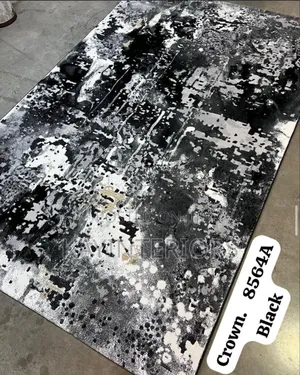 White and Black Turkish Center Rugs