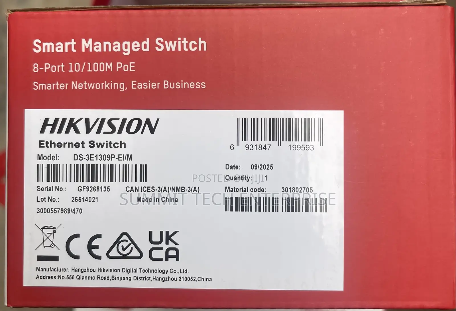 Hikvision 8port Poe Switch