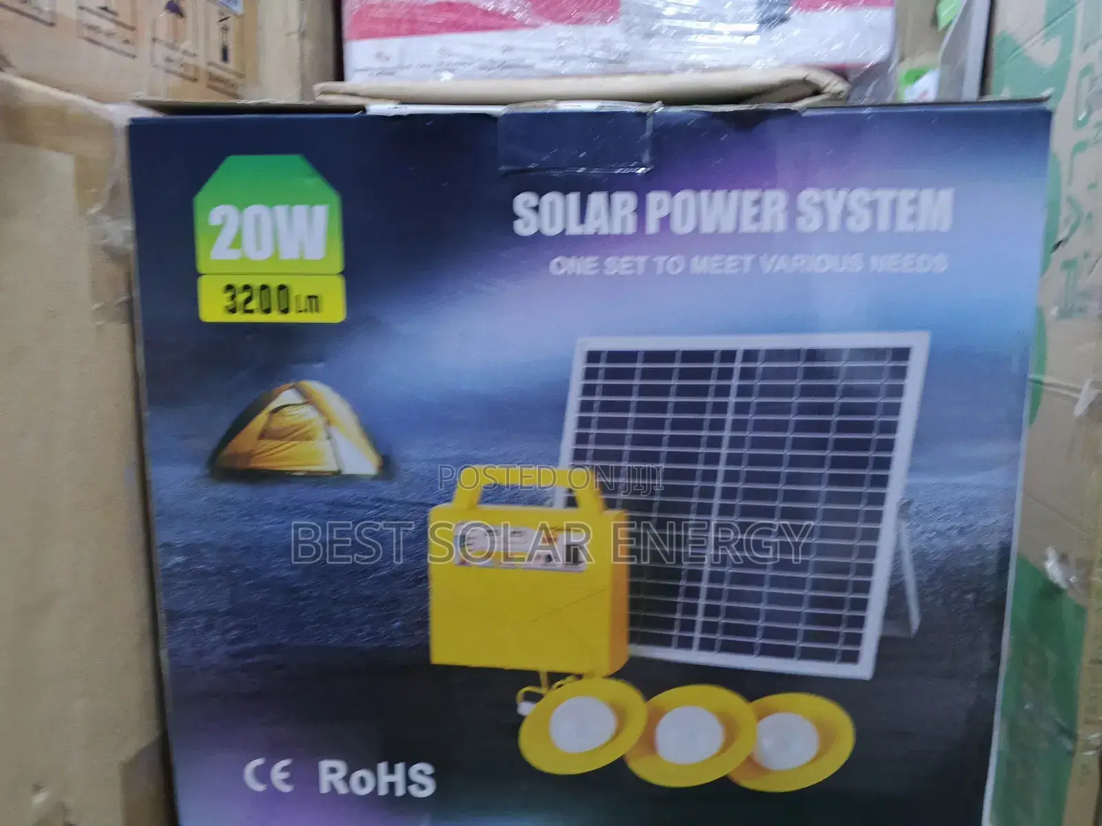 Solar Power Kit With Panel and Bulb