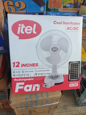 Itel 4000mah Foldable Rechargeable Fan With Led Light