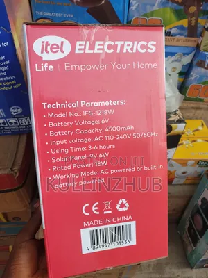 Itel 4000mah Foldable Rechargeable Fan With Led Light